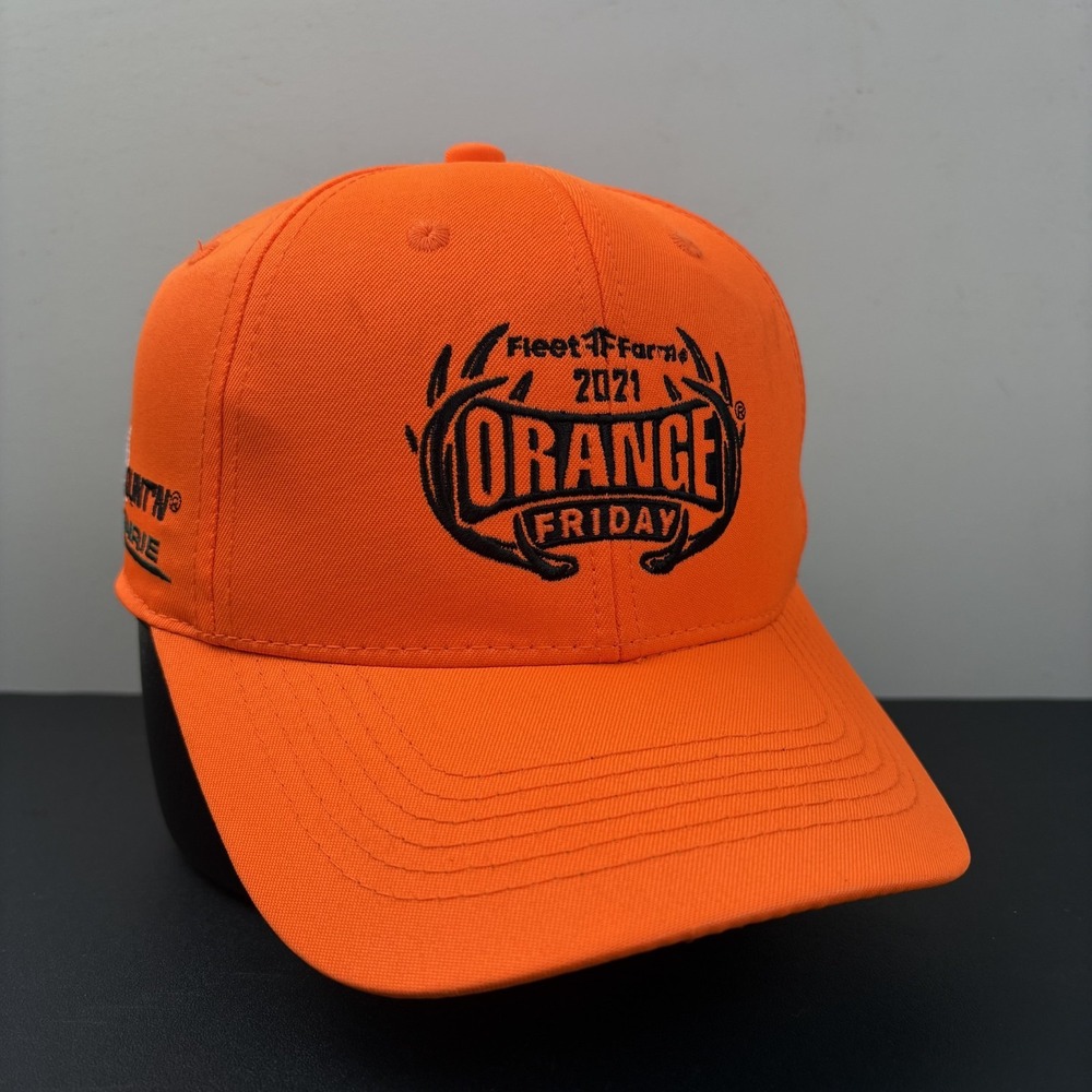 Fleet Farm Orange Friday Hat Deer Antlers Blaze Orange Hunting Snapback Cap